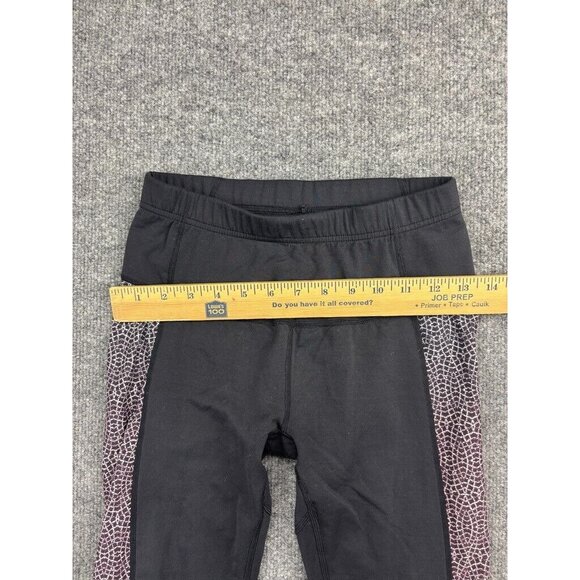 prAna Leggings Women's XS Black Geo Print Panels Skinny Ankle Zip Pocket - Picture 4 of 8